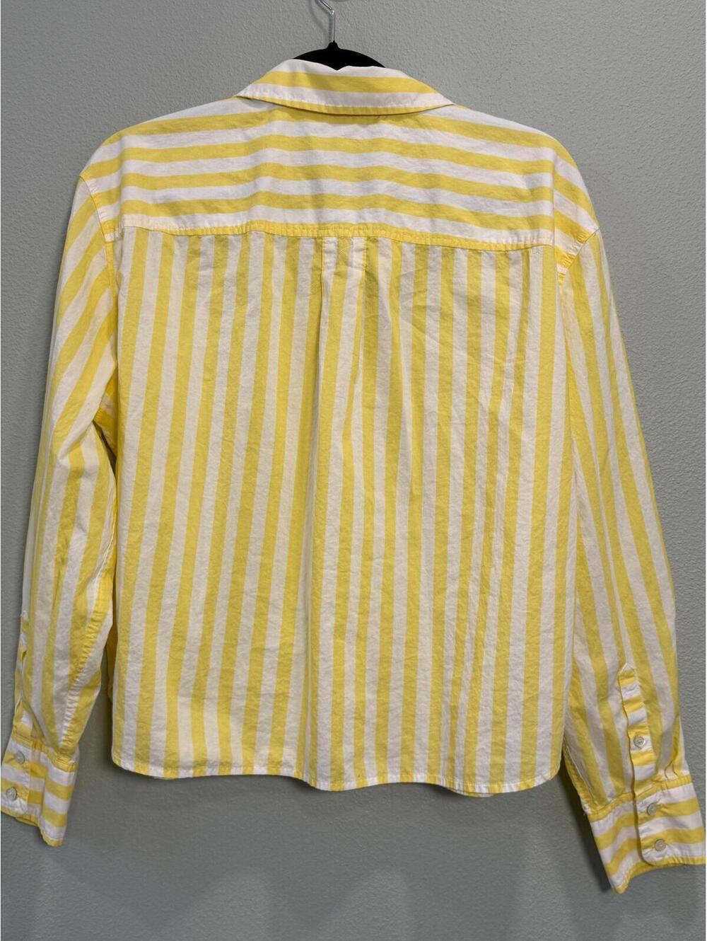 Talbots Garden Striped Boxy Button Up Shirt - Women's Large - Picture 4 of 7